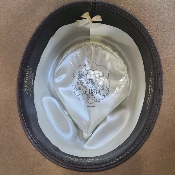 Akubra Fur Felt Hat 56 Australia Outback Cowboy Tan - Picture 6 of 12